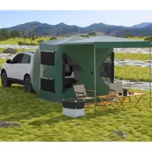 자동차후면텐트 도킹텐트 스타리아 트렁크 그린 SUV 300D 텐트