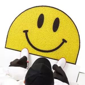 발매트 노랑 스마일 PVC 누들매트 현관매트 매장매트