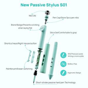 Parblo Intangbo X7 그래픽 태블릿 지원 안드로이드 전화 디지털 필기 펜 7.2x4.5 인치