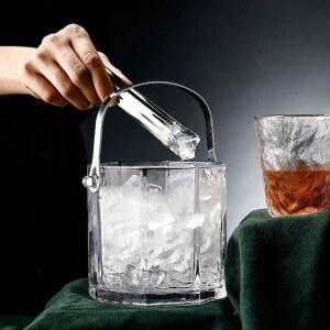 버킷 아이스버킷 양주바 쿨링 아이스 호 샴페인 글라스 크리스탈 투명 아이스통유리 얼음통 플레이트 육각 클립