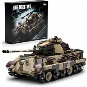 니펠리즈 킹 타이거 탱크 빌딩 세트 2차 세계대전 군용 모형 장난감 수집 가능한 육군 전시품 및 애호가를