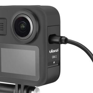 호환 고프로 맥스 360 카메라 측면 충전식 문짝 GM-2 배터리 커버  USB 교체 액세서리