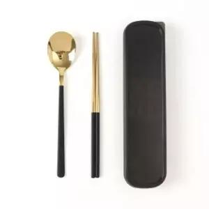 [셀러에이드]골든테이블휴대용수저세트케이스캠핑개인젓가락