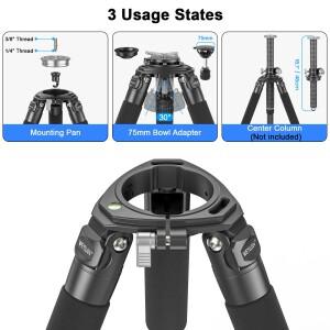 WEYLLAN NX8 탄소 섬유 삼각대 35kg 초안정 지원 36mm 최대 튜브 DSLR 카메라용 전문 경량 스탠드
