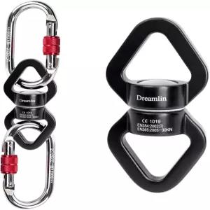 에어리얼 실크 하드웨어 키트 30KN 스윙 스위블 요가 해먹 리깅 알루미늄 후프 라이라 회전 장치 걸이