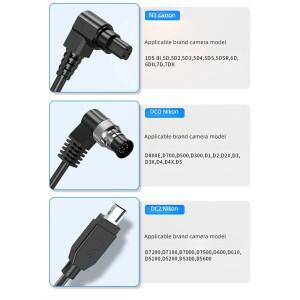 카메라 리모컨 221, Canon, Nikon, Sony 카메라 플래시 스위치, 셔터 연결 케이블에 적합한 Pixe2.5 헤드