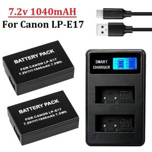 LPE17 LP 배터리 1040mAh Canon EOS RP 200D M3 M5 M6 T6i T6s Kiss X8i 카메라