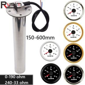 자동차 보트 하수 레벨 게이지 센서, E-F 자동차 보트 RV 홀딩 탱크 레벨 게이지 센서, 0 ~ 190 ohm, 240 ~ 33ohm, 200mm, 400mm, 500mm, 9-32V