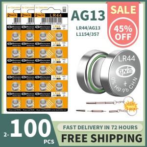 2-100PCS AG13 LR44 배터리 357 303 L1154F A76 시계 용 1.5V 버튼 셀 장난감 혈당 측정기 원격 키 체인 도