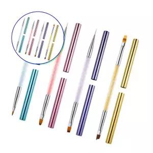 쌍문상회 네일아트 스윗캔디 듀얼 네일브러쉬+브러쉬캡 4종