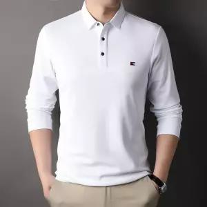 남사친 코디룩 카라넥티 비즈니스 칼라넥 긴 소매 기본 봄가을 티셔츠 인기1