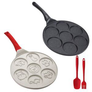 7컵 팬케이크 팬 Nonstick 아침 철판 공룡 동물 와플 메이커 금형  계란 오믈렛 크레페 프라이팬