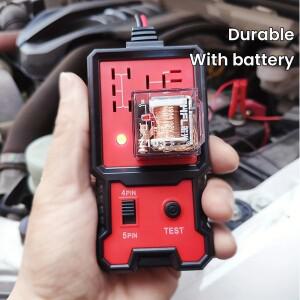 12V용 자동 릴레이 테스터 - 배터리 클립이 있는 내구성 진단 도구  4핀 및 5핀 적합