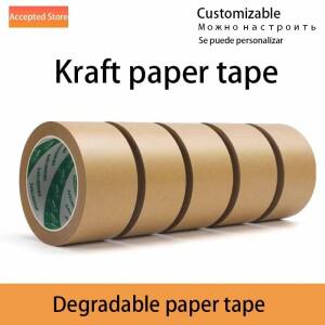 크래프트 종이 테이프 갈색 밀봉 방수 방습 찢어지기  생분해성 및 환경 친화적인