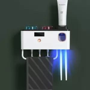 올인원 태양광충전 무선 칫솔살균기 양치컵 세트 UVCUVC UV LED 벽걸이 부착식 가정용 식살균기 소독기 자