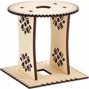 BENECREAT 우드 브레이딩 디스크 우정 팔찌 DIY 핸드 로프를 위한 원형 및 정사각형 데스크톱이 있는 2가지