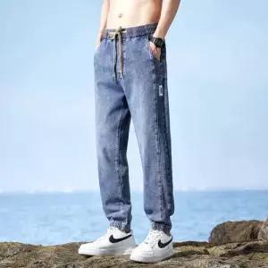 키체샵 바지 여자 데님 캐주얼 샌들 스판 튜닉 긴 슬림핏 배기 허리밴딩 웨지힐 HO1