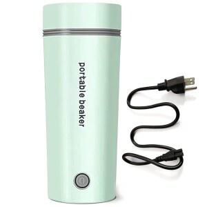 전기 여행 주전자 휴대용 미니 온수 보일러 소형 여행용 차 빠르게 끓는 물 온수기 한 컵 350ml 그린