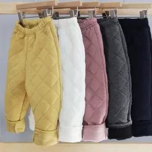 따뜻한 겨울 외출복 누빔 배기 바지 남매 형제룩
