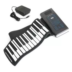 무선 접이식 돌돌이 전자 피아노 61키 건반 보드 폴더 디지털 휴대용 롤업용