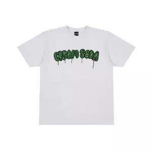 매장정품 CREAM SODA LAB 크림소다랩 씨알에스디엘 벌룬 로고 그래픽 반팔 티셔츠 라이트 그레이 그린 CFZK
