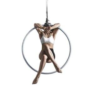 에어 후프 루빅스 폴댄스 스틸 요가링 공중 스테인레스 학원 85mm 서커스 싱글