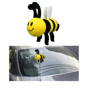 KBAEY 자동차 안테나 토퍼, 루프비 볼 장식 에어리얼 EVA 꿀벌 볼, 범용 액세서리(화이트)