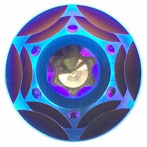 NPA 모터사이클 티타늄 합금 번트 눈송이 번호판 볼트 디자인 블루