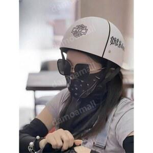 스냅백헬멧 여름 반모 바이크 고글 커플 마스크 스쿠터