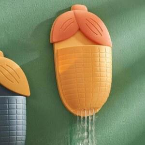 1PCS 화장실 펀치없는 옥수수 욕실 정리함 선반 칫솔 보관함 세면대 마스크 튜브