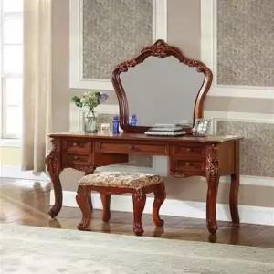 엔틱 화장대좌식 레드브라운 1m 화장대+화장거울
