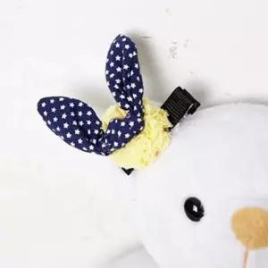 헤어핀 토끼모양 베니퐁퐁 블랙 헤어액세서리 별무늬 머리핀 귀여운 집게핀 퐁퐁장식 포인트장식