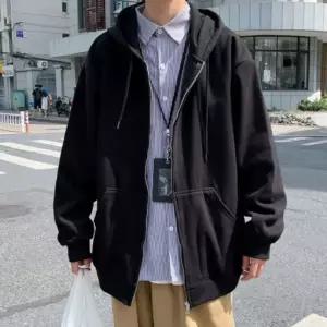 집업가디건 빅사이즈 루즈핏 남성 맨투맨 자켓 후드 opz9+4bYy