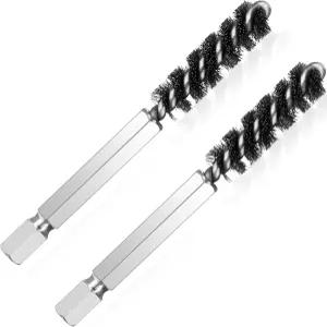 Hotop 골프 클럽 헤드 호셀 브러시 샤프트 페룰스 와이어 청소 도구 철과 나무용 전동 드릴 (2개)