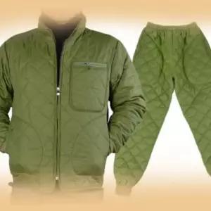 [의류] 점퍼 바지 세트 누빔 경량 군대 카키