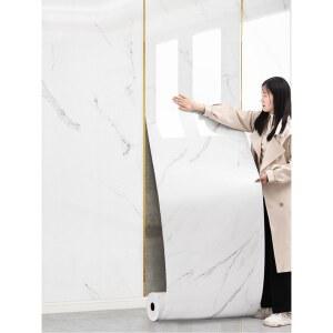 대리석 타일 스티커 접착식 알루미늄 패널 TV 배경벽 인테리어 PVC 벽판 방수 표기 벽면 리폼