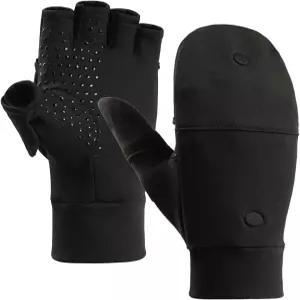 CHSMONB 낚시 장갑 컨버터블 혹한기 및 손가락 없는 남성 카약 노 젓기 패들링 사냥 사진 촬영 야외 활동을