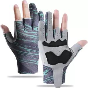 남성용 ifitbre 낚시 장갑 낚시용 손가락 없는 UV 선 카약 요트 패들링 및 야외 활동용 가벼운 통기성