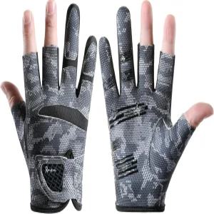 수자유 낚시 장갑 남녀 미끄럼 방지 및 통기성 락수어리 팜 카약 3컷 핑거 자외선 차단 얼음 플라이
