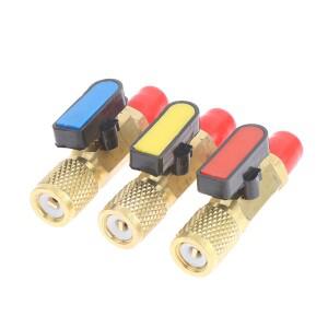 호환 1/4 수-암 SAE 스트레이트 볼 밸브 AC 충전  R22 냉매용  표준 인치