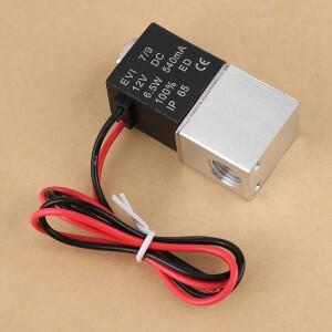 호환 2웨이 노멀리 클로즈드 밸브 12V DC 1/4인치  알루미늄 전기 솔레노이드 에어
