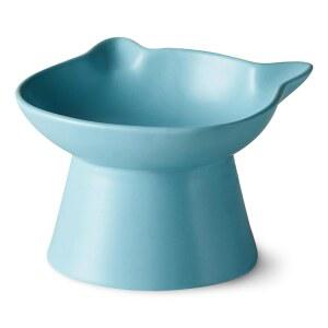 세라믹 고양 고양이 그릇, 스탠드가 있는 실내 고양이를 위한 사료용 물그릇, 항 구토 접시 휘슬러 친화적, 평생 단계