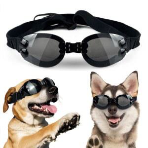 강아지 선글라스 고글 보호 조절 가능한 스트랩 접이식 소형견용 반려동물