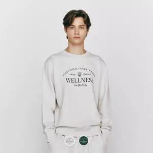 백화점 지오다노 남자 맨투맨 라운드넥 테리 그래픽 프린트 긴팔 티셔츠 025516