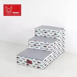 강아지침대 갤러리 피쉬 펫스텝 3단 피쉬그레이