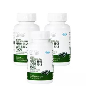 건강식품 스피룰리나 가루 추출물 분말 엽록소 에토미 피부 3개 MJ