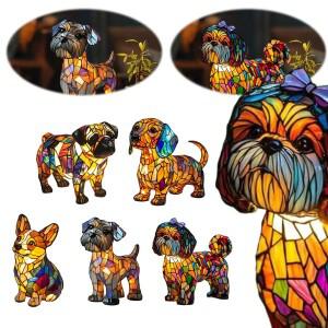 레진 동물 탁상용 무드등  분위기의 귀여운 애완견 테마 LED 독창적인 테이블 램프 (홈데코용)