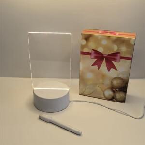 메시지 보드 야간 조명 램프 아기 투명 아크릴 Led 침실 책상 3D 쓰기