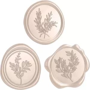 60개 왁스 씰 스티커 세트(1팩에 3개 디자인) - 청첩장 봉투 선물 포장용 접착식 지원 우아한 꽃무늬