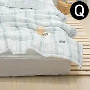 간절기 퀸 블루 샤브레 이불 여름